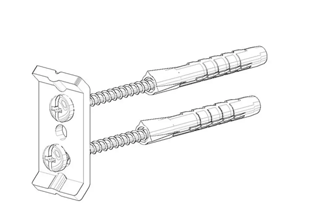 DORNBRACHT Befestigungssatz ERSATZTEILE 05172073600 40 x 60 x 20 mm, 0517207360090 Galeriebild 1